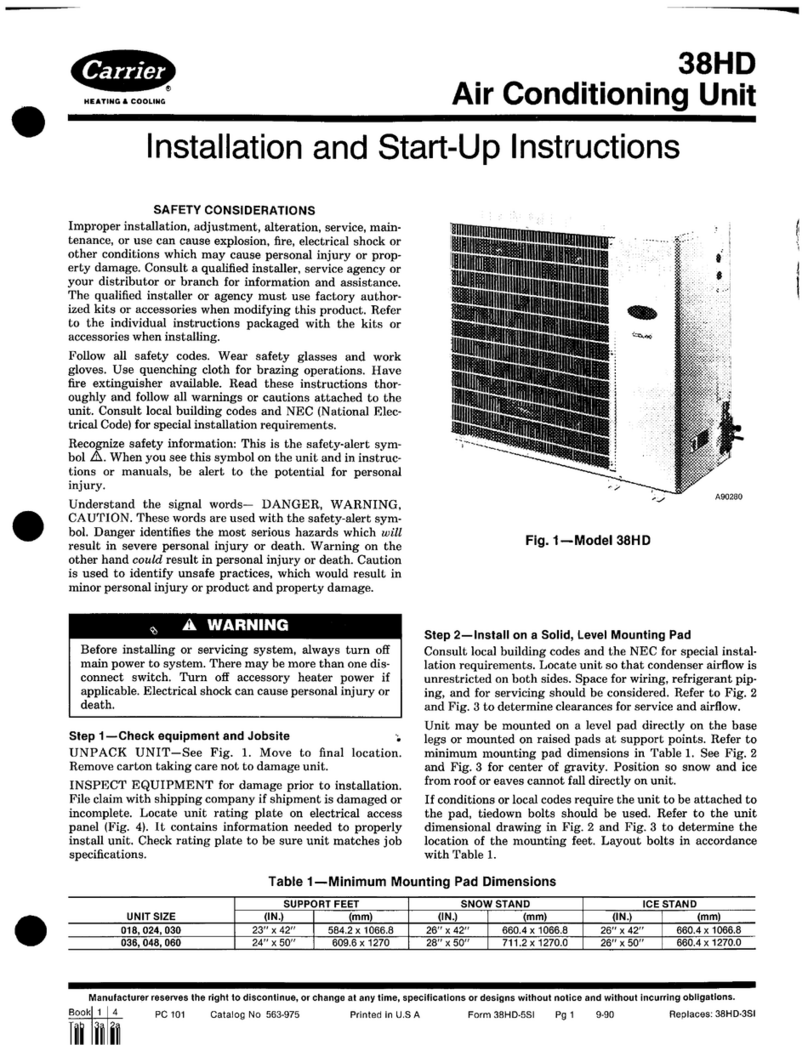 Carrier 38HD Instructions and recipes