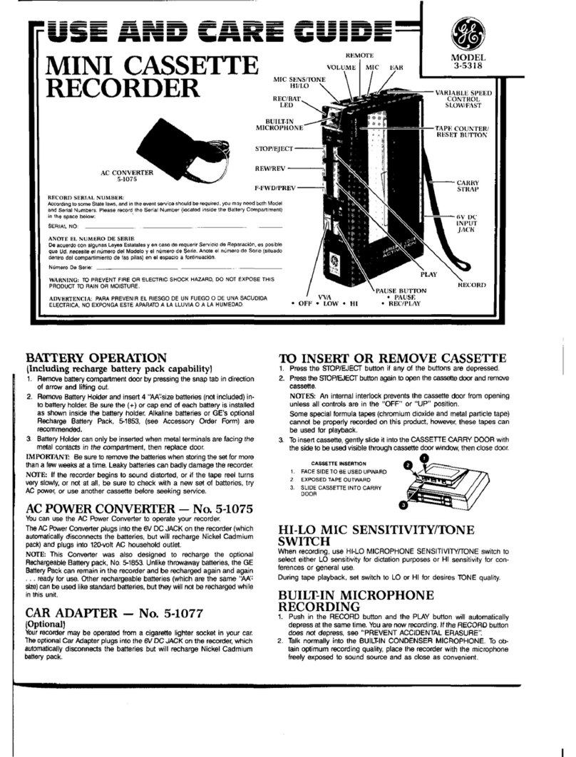 GE 3-5318 User manual