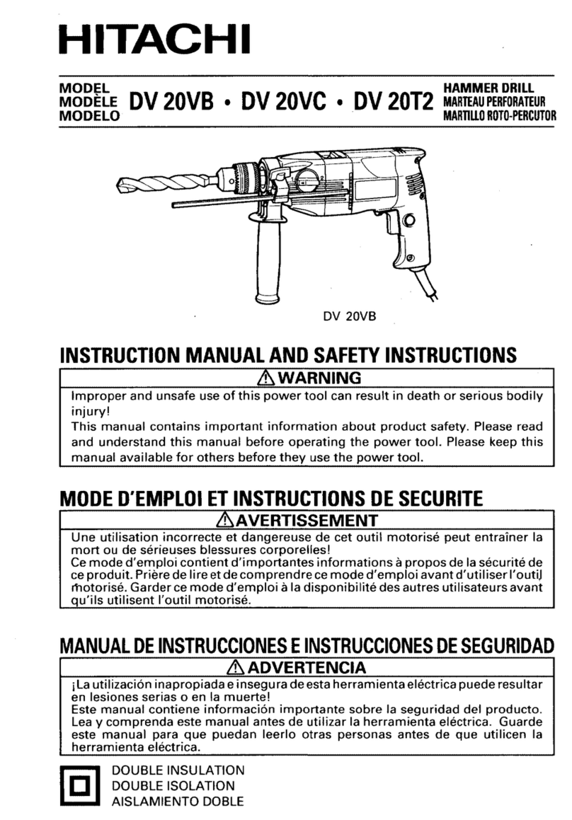 Hitachi DV 20VB Instruction Manual