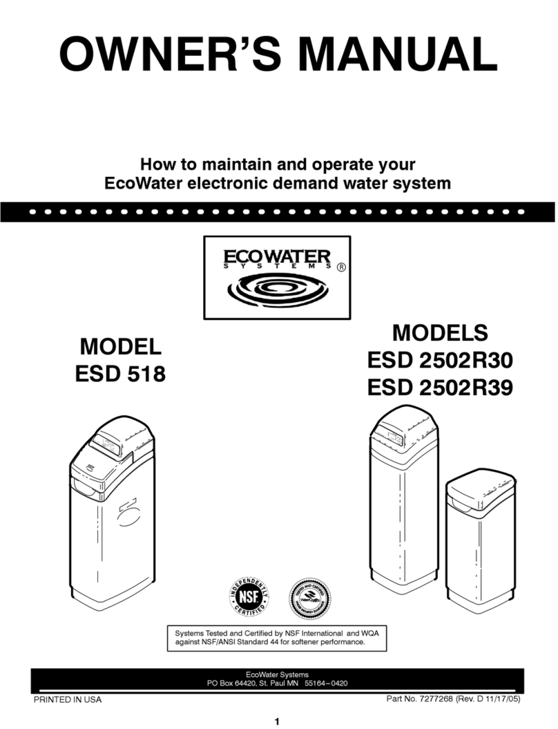 EcoWater ESD 2502R39 User manual