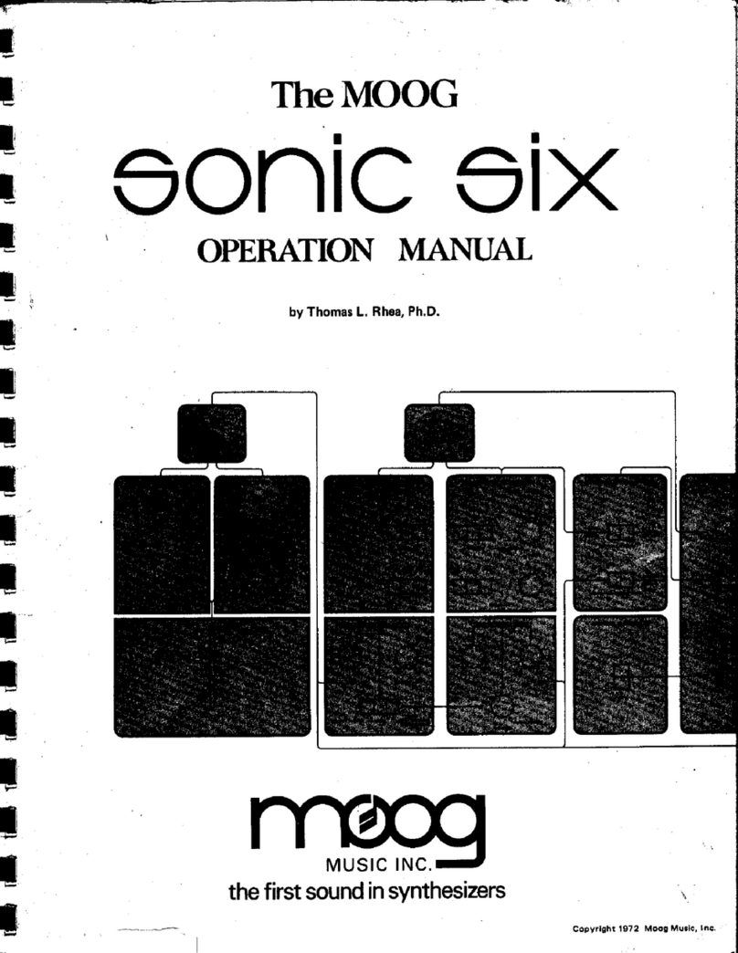 Moog Sonic Six User manual