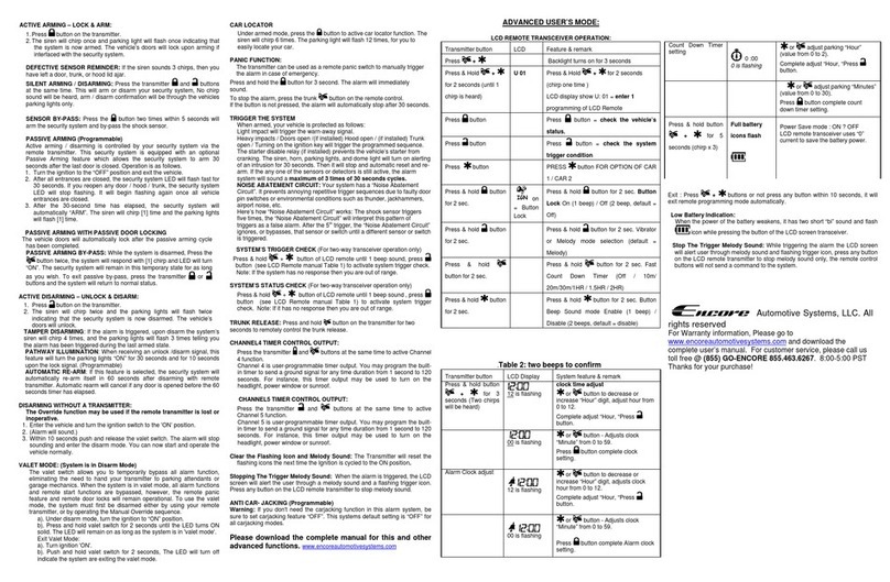 Encore E-7 Setup guide