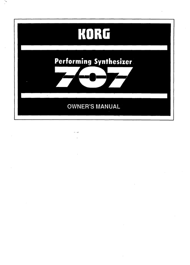Korg 707 User manual