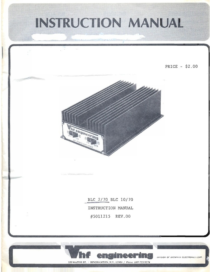 VHF Engineering BLC 10/70 User manual