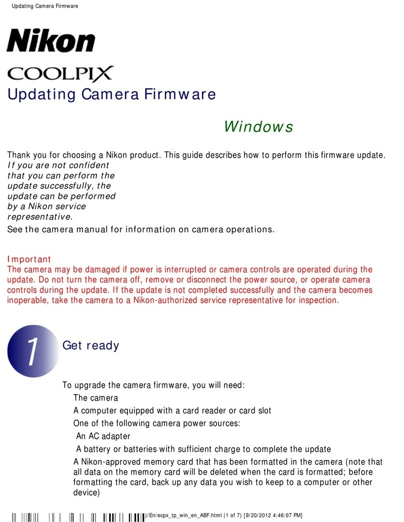 Nikon Coolpix Use and care manual