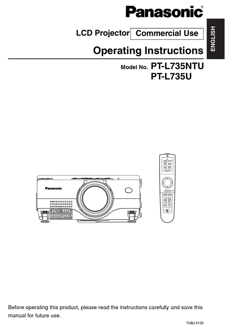Panasonic PTL735NTU - LCD PROJECTOR-NETWORK IB operating instructions