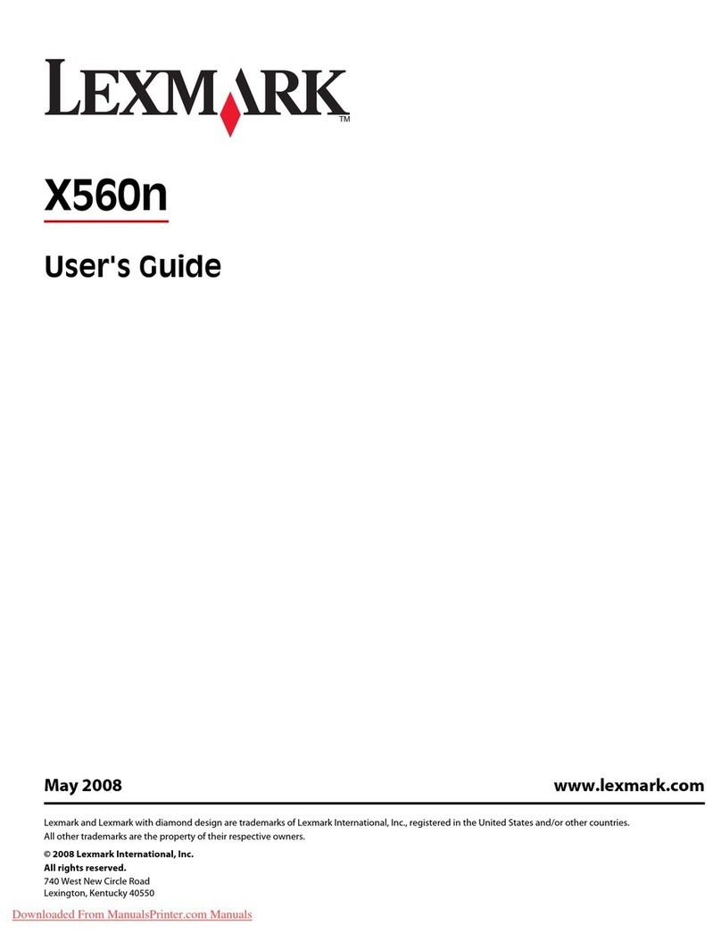 Lexmark X560(n) User manual