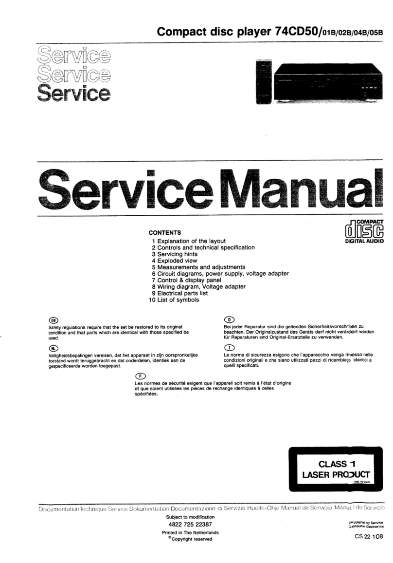 Marantz 74CD50 01B User manual