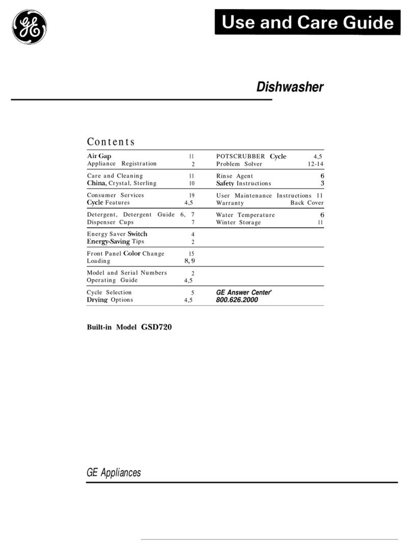 GE GSD720 User manual