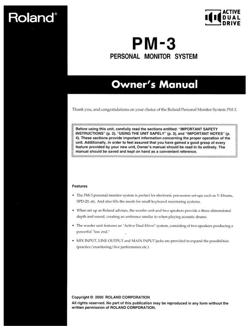 Roland PM-3 User manual