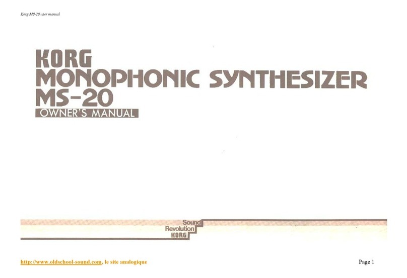 Korg MONOPOLY POLYSIX MS-20 User manual