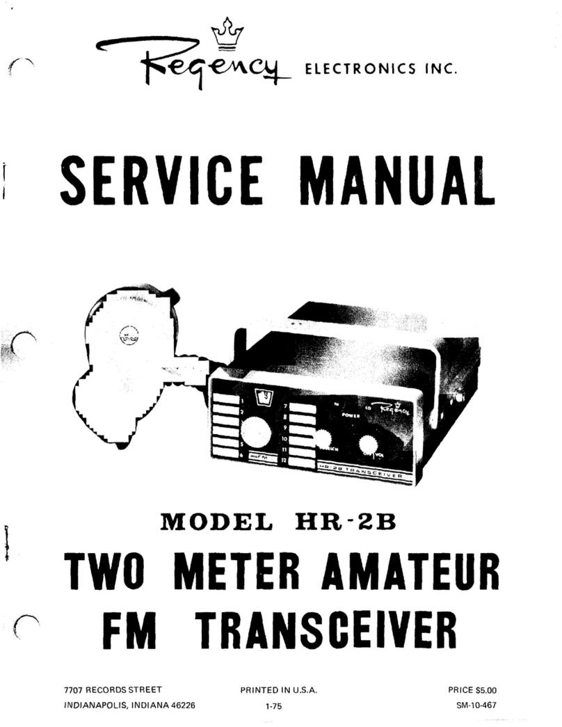 Regency HR-2B User manual
