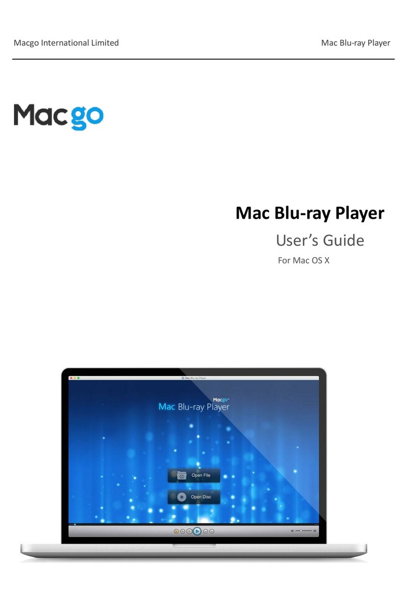Macgo Mac Blu-ray Player User manual
