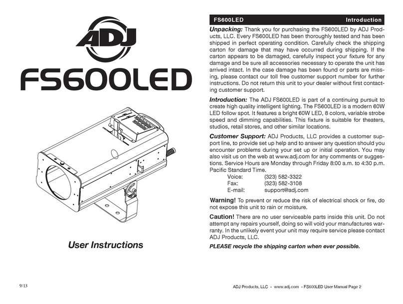 ADJ FS600LED User manual