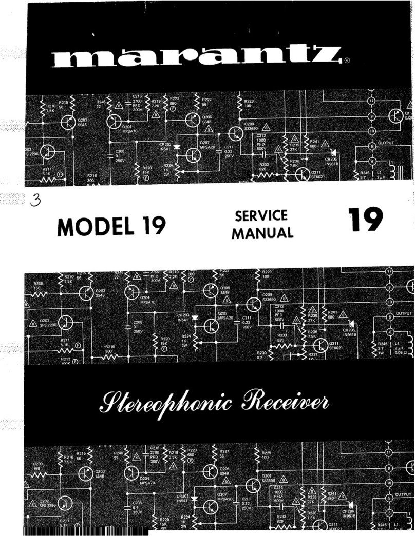 Marantz 19 User manual
