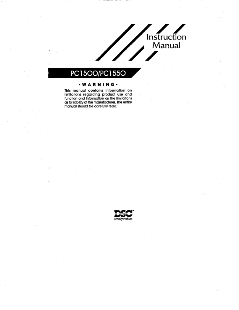 DSC PC1500 User manual