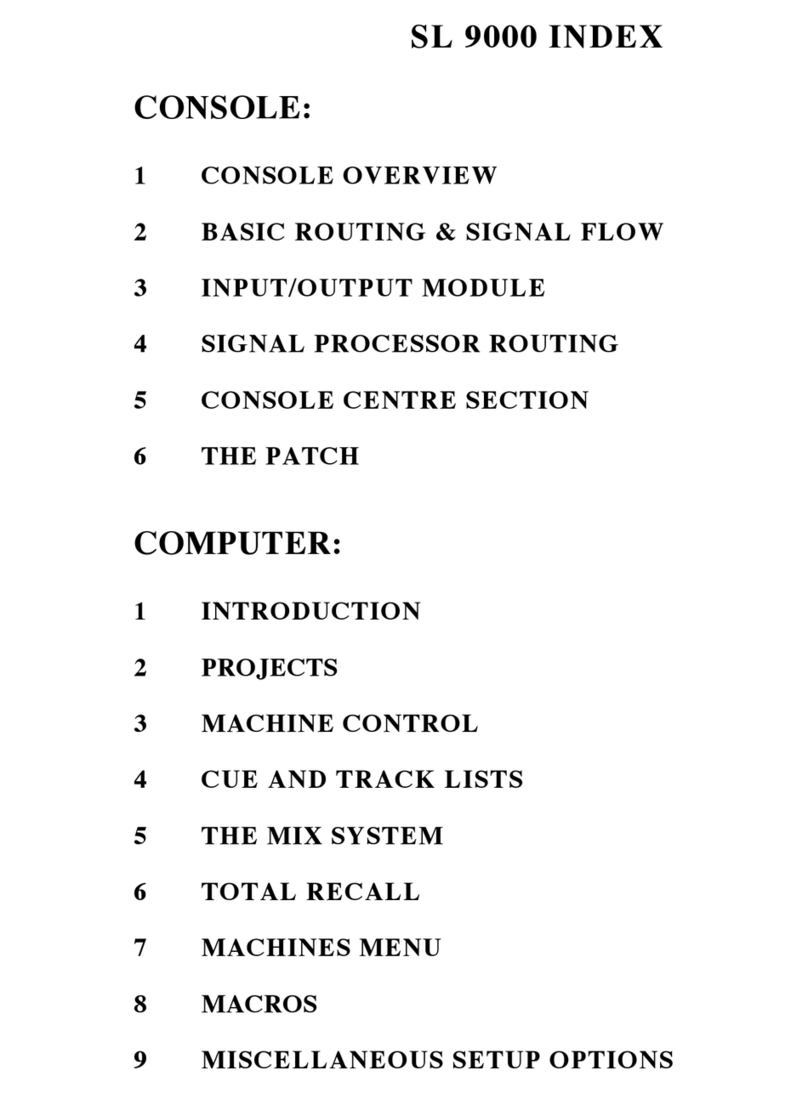 Solid State Logic SL 9000 J SERIES User manual