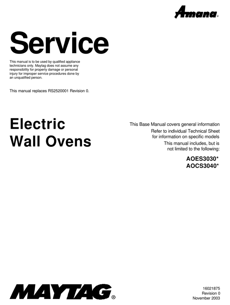 Amana AOES3030 Series User manual