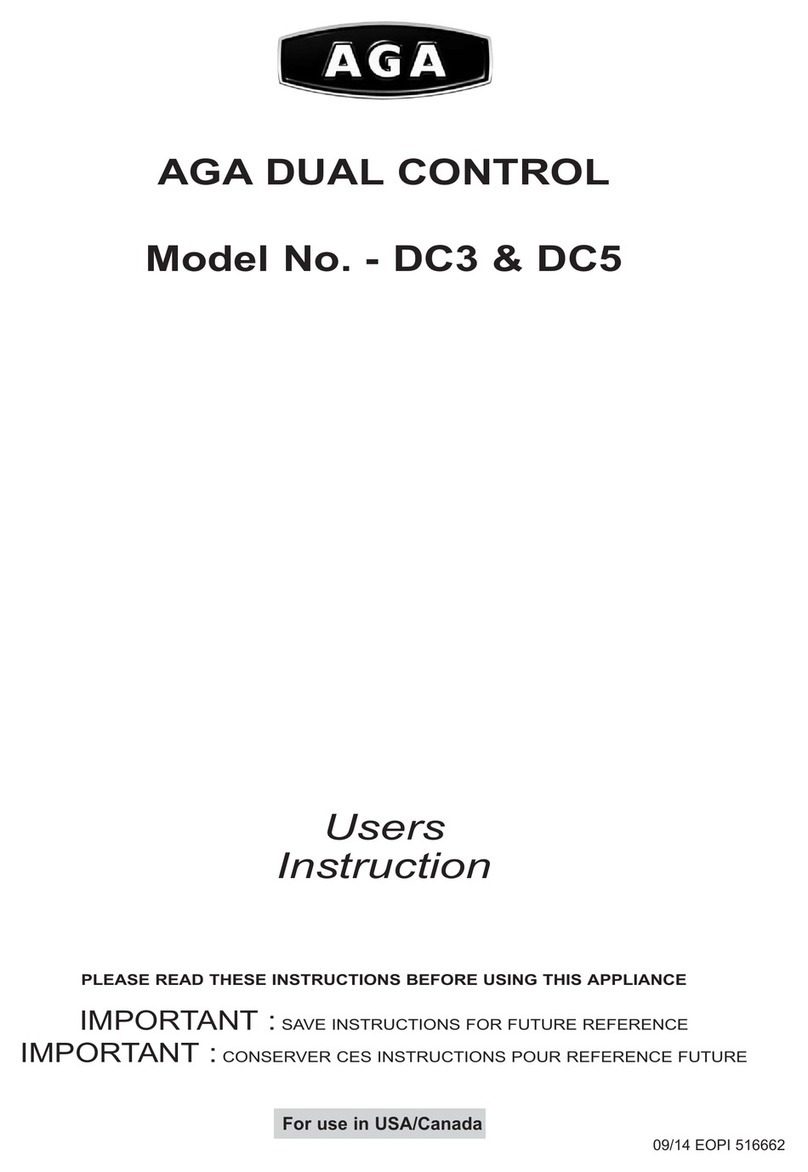 AGA DC3 Installation instructions