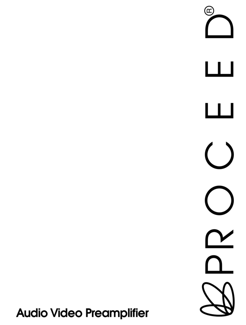 Pro ceed Audio Video Preamplifier User manual