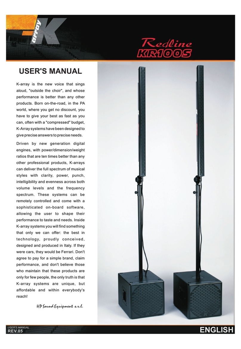 K-array Redline KR100S User manual