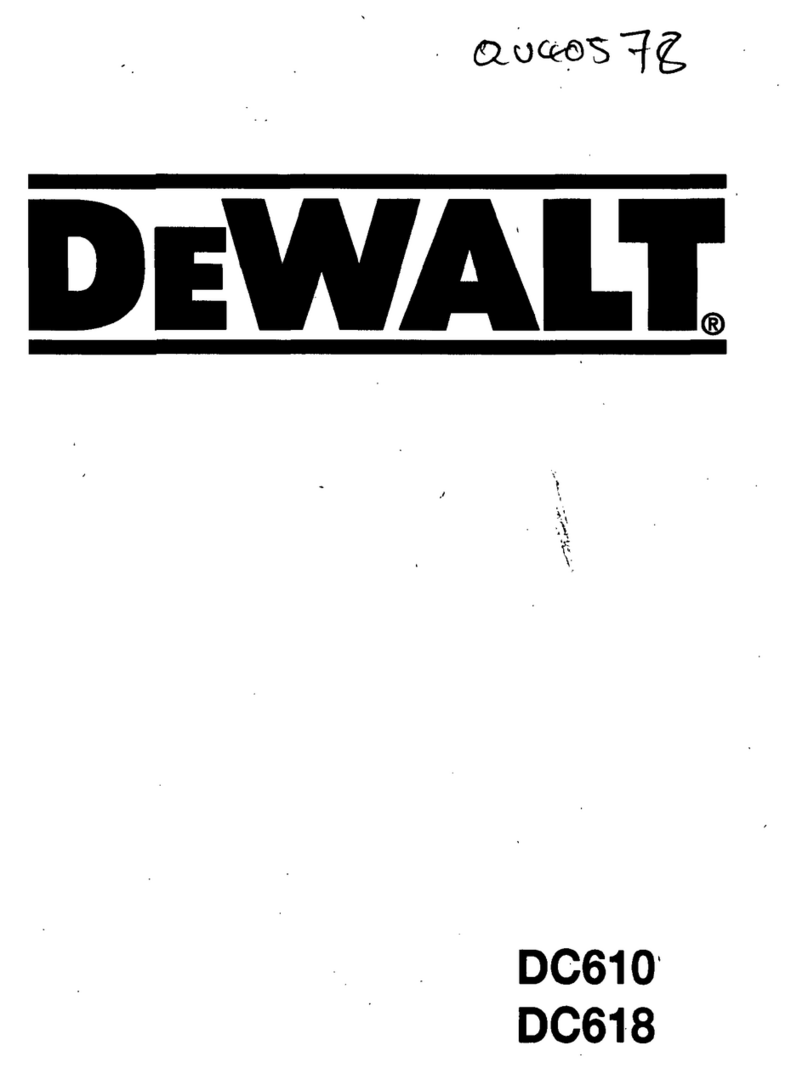 DeWalt DC610 User manual
