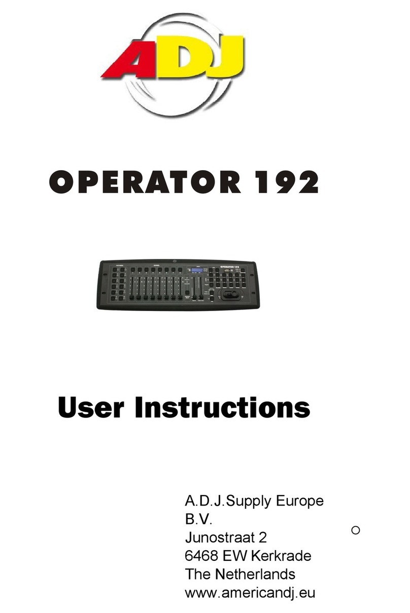 ADJ Operator 192 User manual