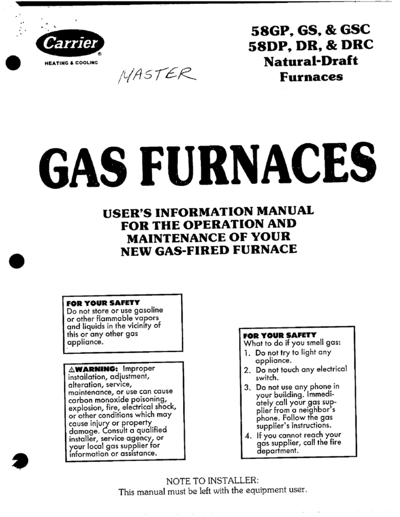 Carrier 58GP User manual