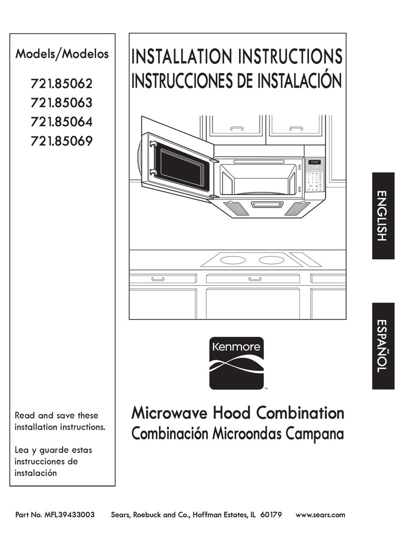 Kenmore 721.85062 User manual
