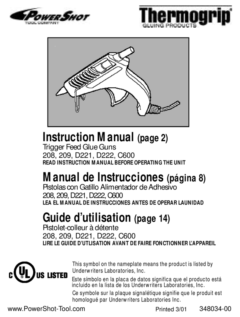 Power Shot 208 User manual