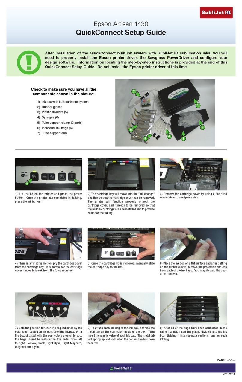 SubliJetR QuickConnect User manual