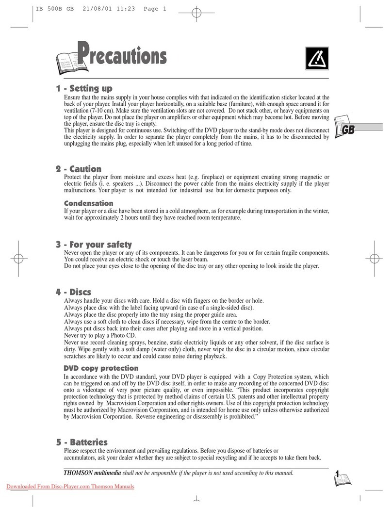 THOMSON DTH500B User manual