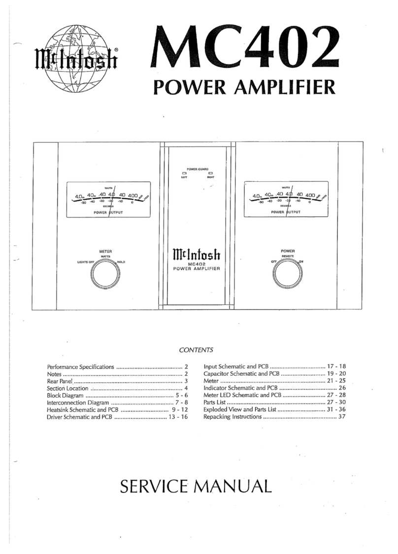 McIntosh MC402 User manual