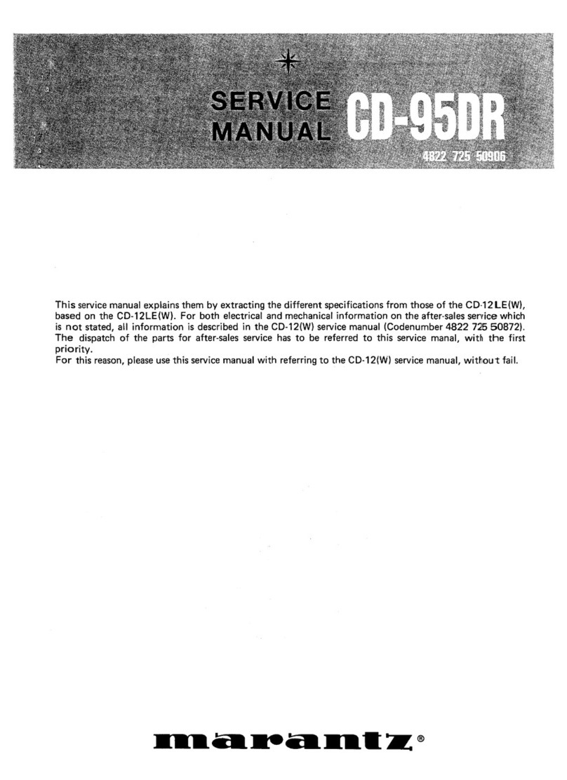 Marantz CD-95DR User manual
