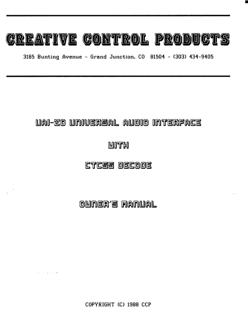 Creative Control Products UAI-20 User manual