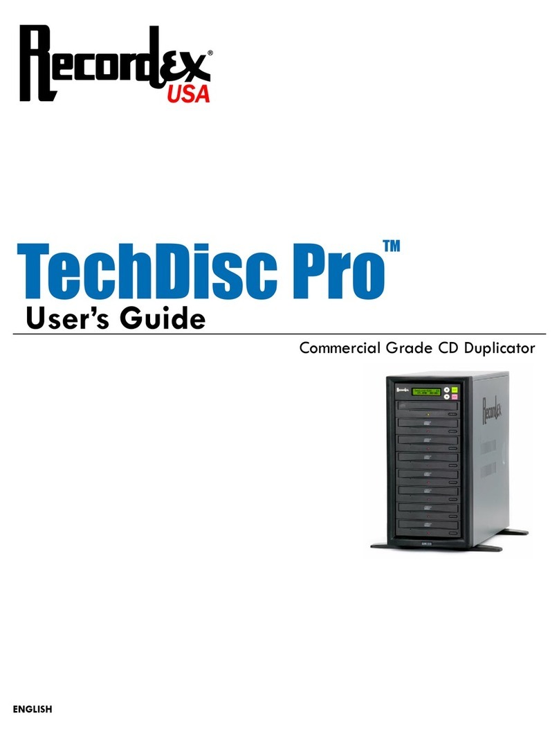 Recordex TechDisc Pro User manual Recordex TechDisc Pro User manual