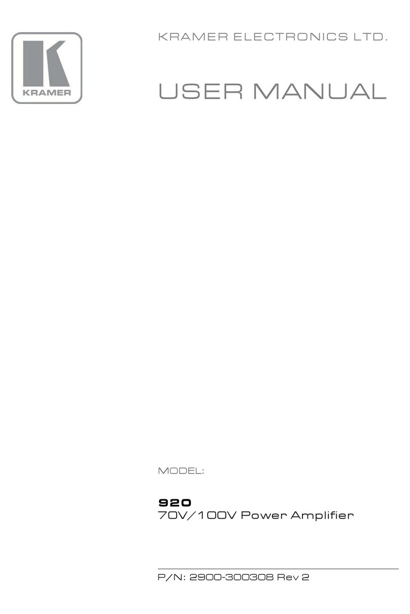 Kramer 920 User manual