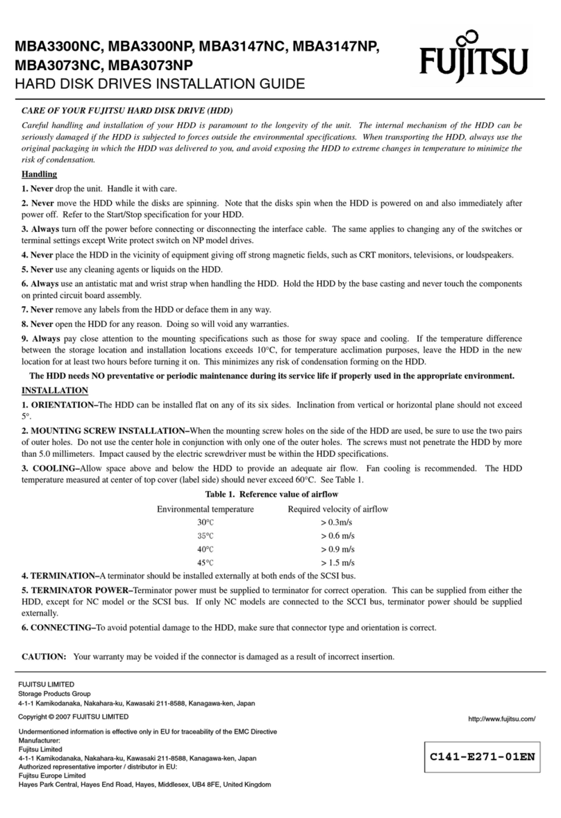 Fujitsu MBA3300 NP SERIES User manual