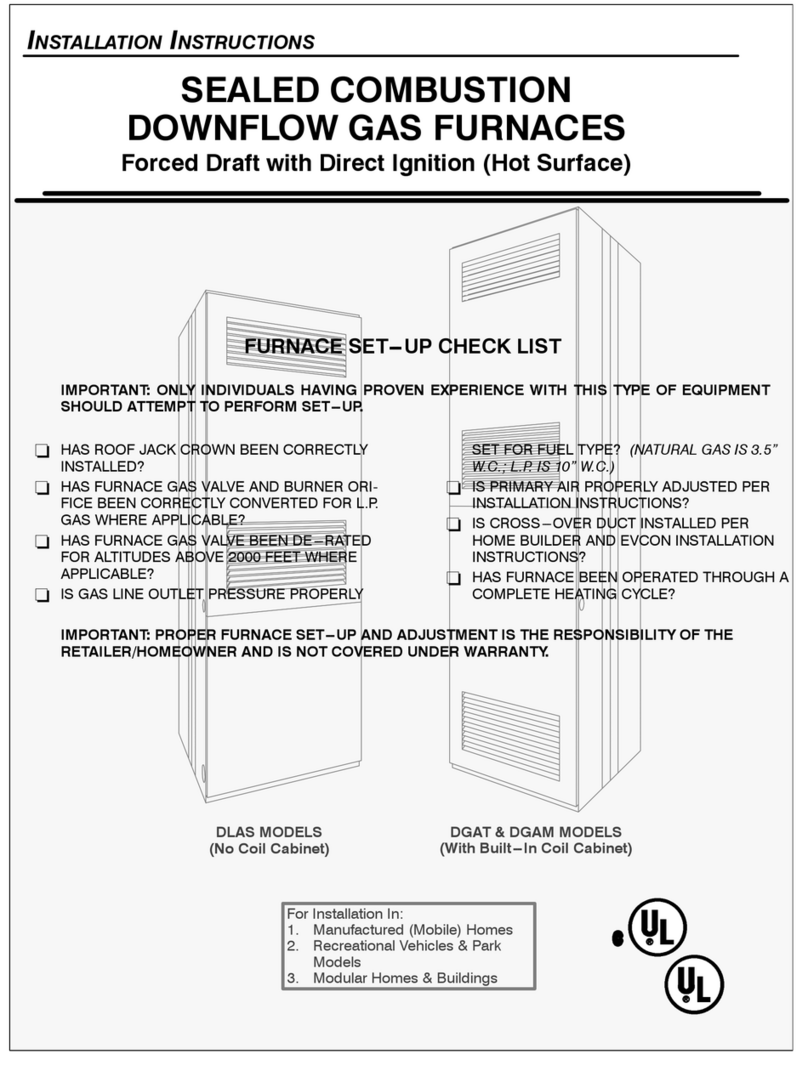 Evcon DGAM056BDD User manual