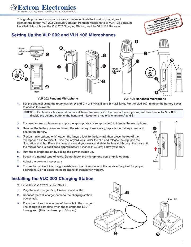 Extron electronics VoiceLift VLP 202 User manual
