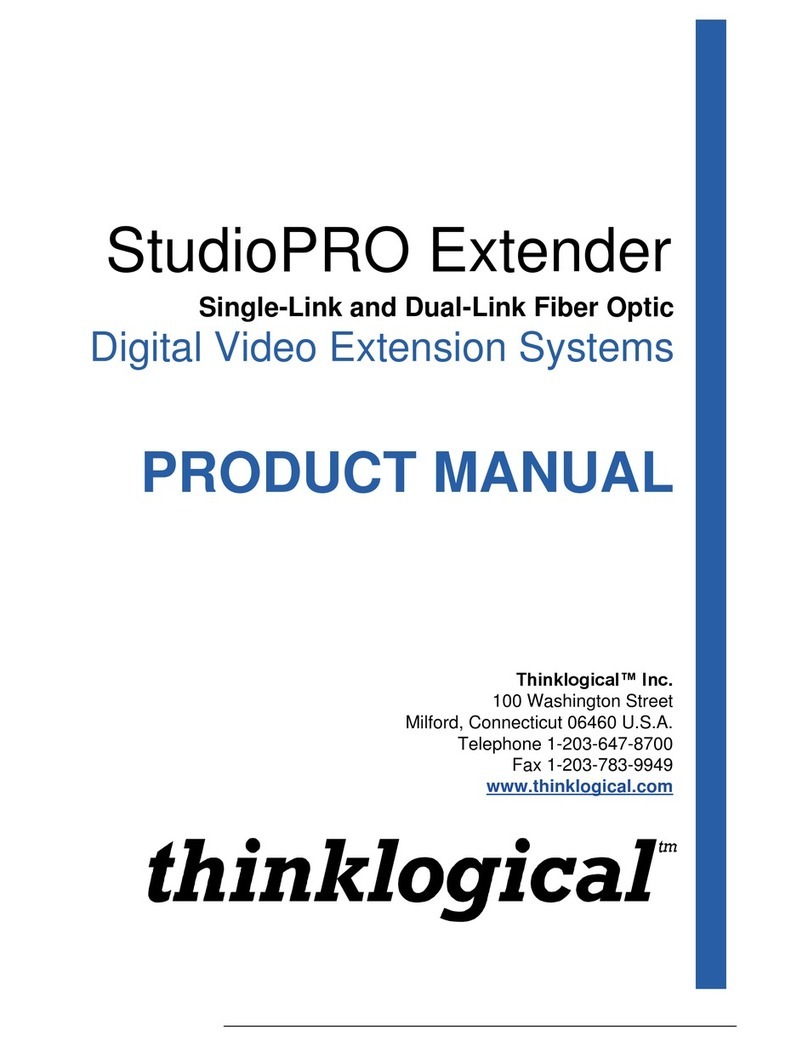 Thinklogical StudioPRO User manual Thinklogical StudioPRO User manual