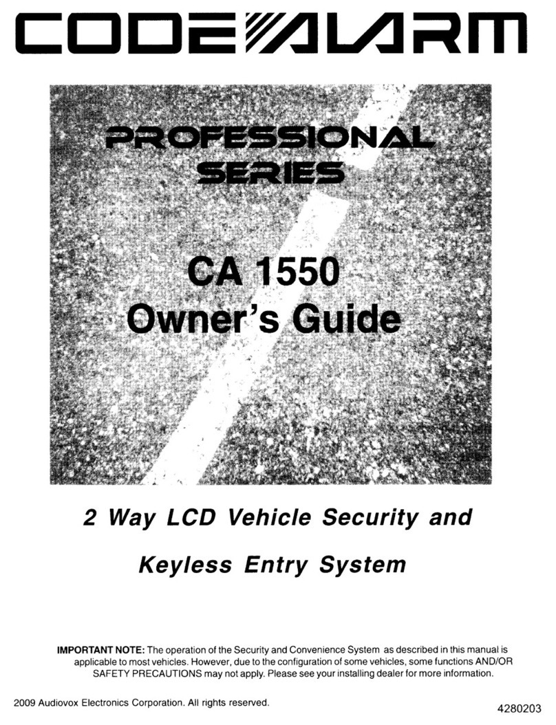 Code Alarm CA 1550 User manual