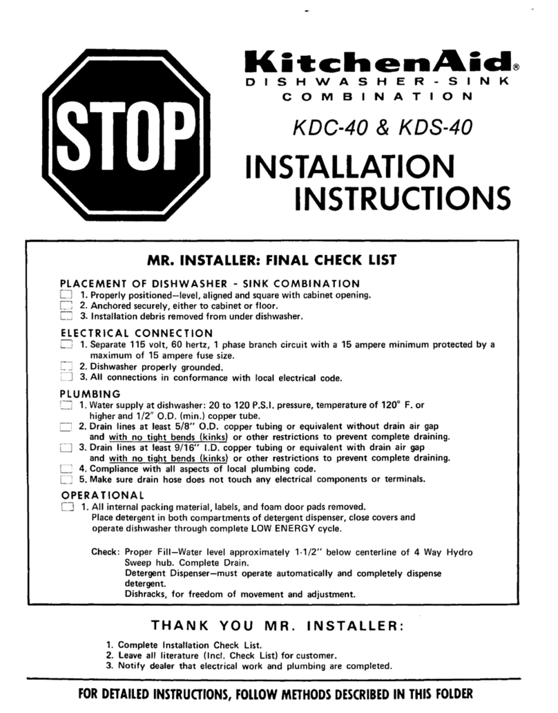 KitchenAid KDC-40 User manual