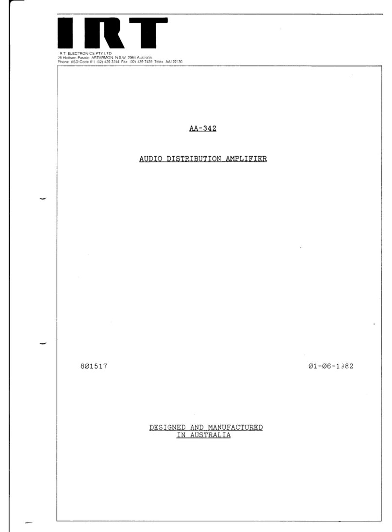 IRT AA-342 User manual