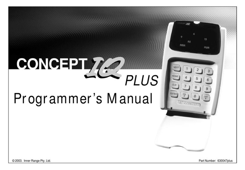 Inner Range CONCEPT IQ. PLUS Operating and maintenance manual