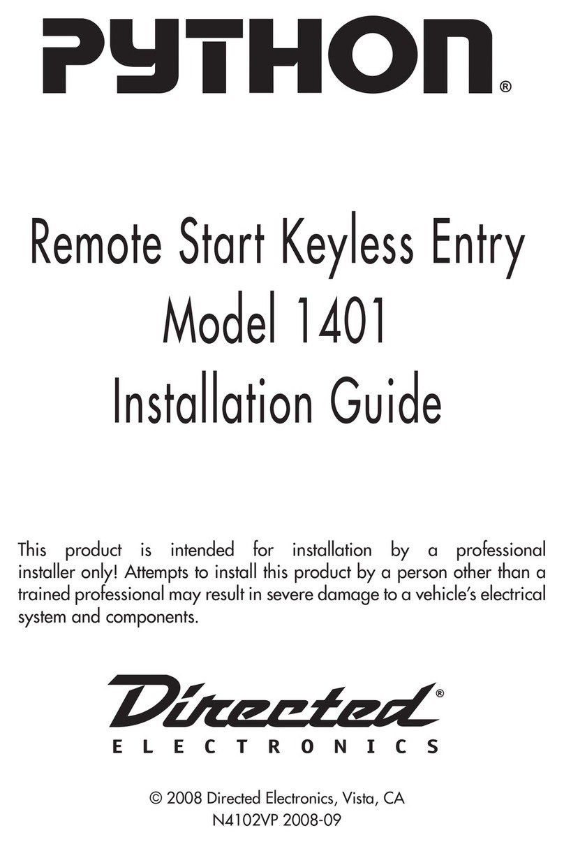 Directed Electronics Python 1401 User manual