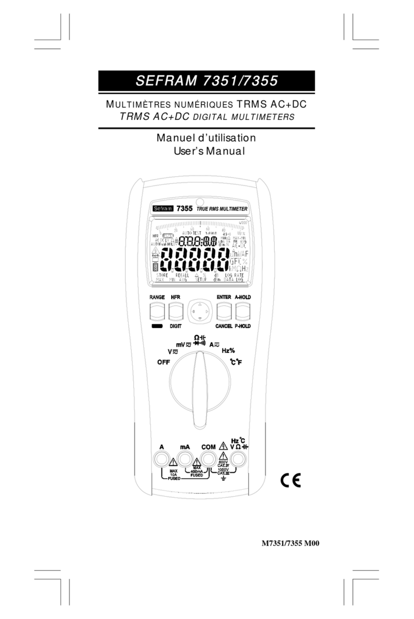 SEFRAM 7351 User manual
