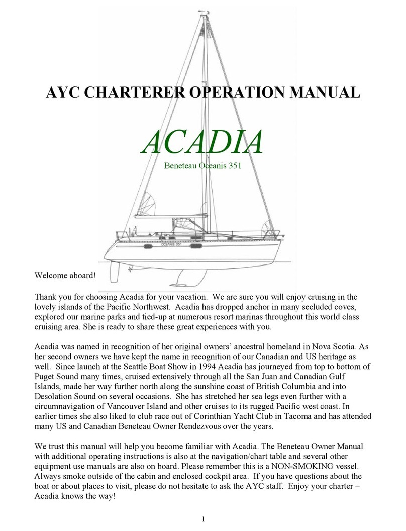 Acadia AYC CHARTERER User manual