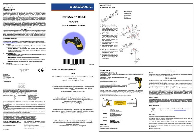 DataLocker PowerScan D8340 User manual
