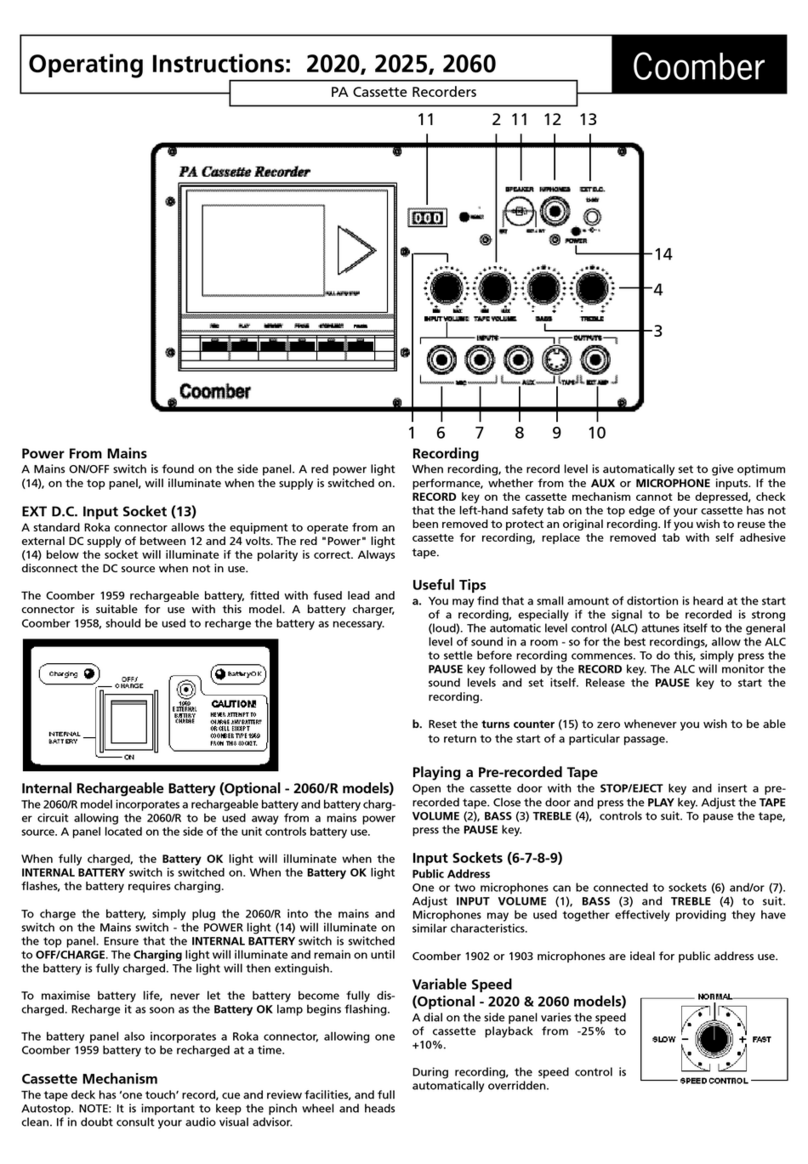 Coomber 2020 User manual Coomber 2020 User manual